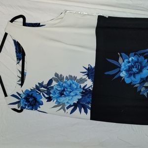 Blue floral dress